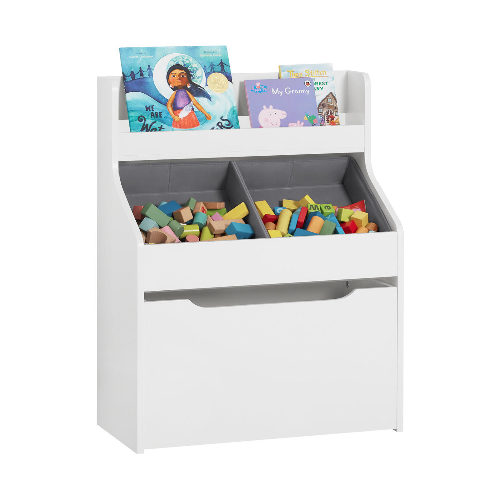 KINDERREGAL Weiß - Weiß, Holzwerkstoff (63/80/32cm) - SoBuy