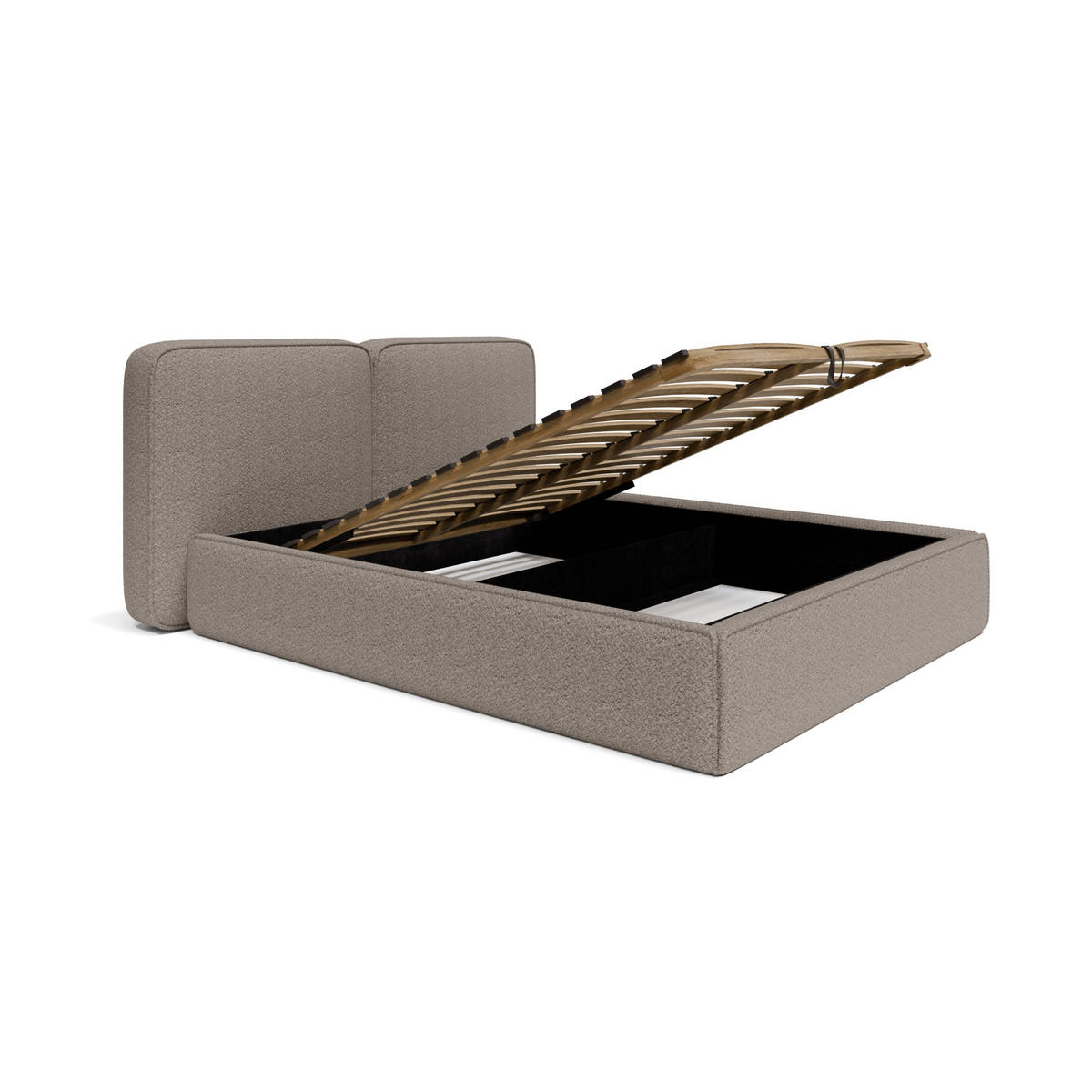 POLSTERBETT Lauga 200x200 cm, Braun - Braun, Textil (200/200cm) - Fedve