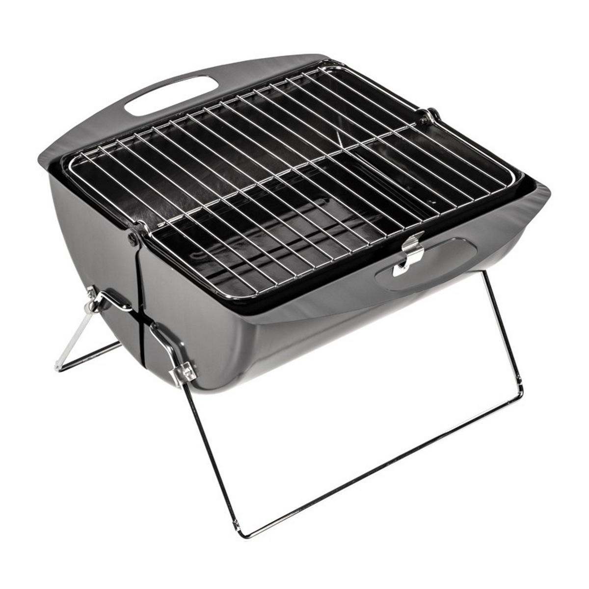 HOLZKOHLEGRILL 38.3/32.3/32.3 cm - Grau, Metall (10/10/10cm) - Somagic