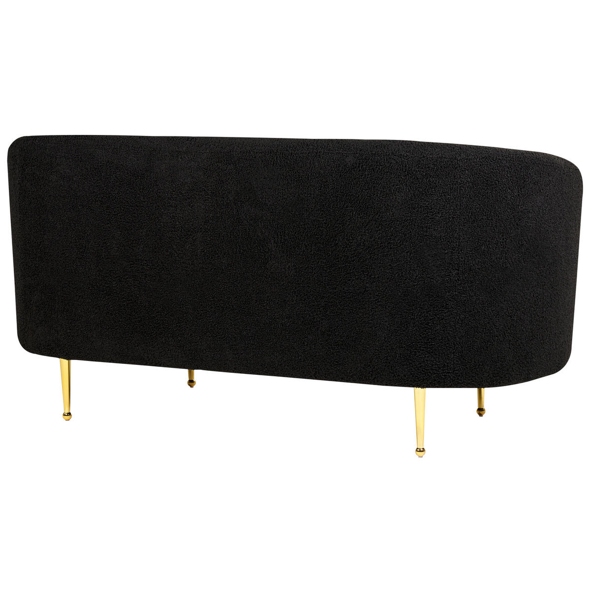 2-SITZER-SOFA Polyester Schwarz Loen - Schwarz, Textil (155/79/70cm) - Beliani