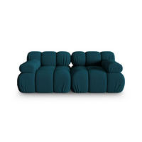 SOFA modular Bellis aus 3D-Stoff marineblau 2 Sitzplätze - Blau, Textil (94/70/188cm) - Micadoni
