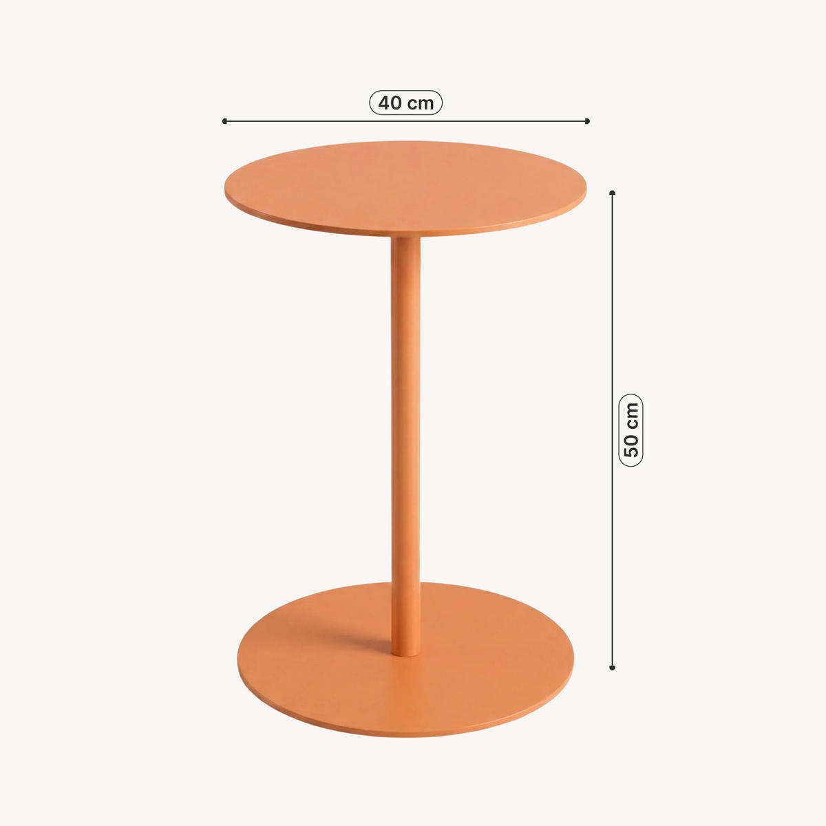 Orange, Metall (40/40/50cm) - [en.casa]