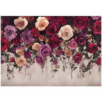 FOTOTAPETE Blumen Vintage Vlies Tapete Wohnzimmer 150x105 - Multicolor, Papier (150/105cm) - Wallarena