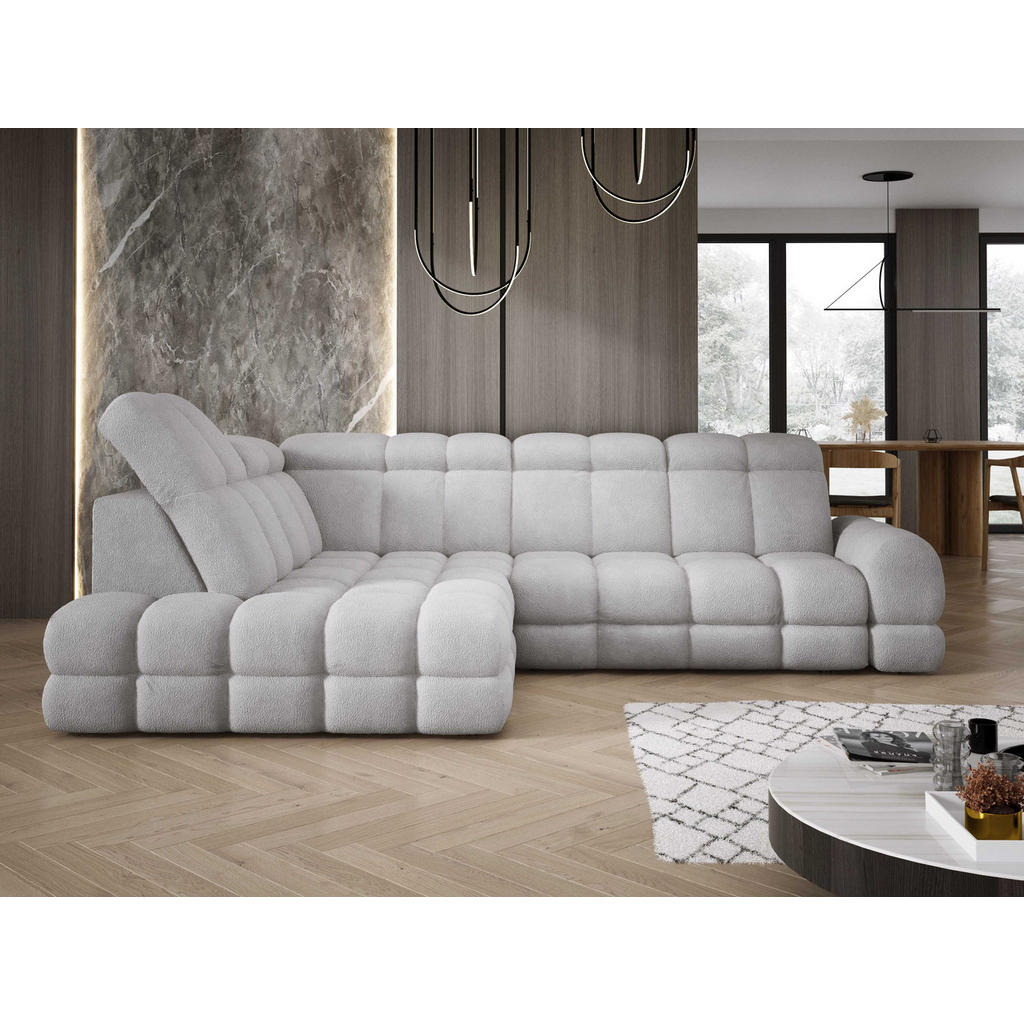 Thumbnail - DomoHome Ecksofa, Silbereichen, Textil, Rechteckig, 302x217 cm, Wohnzimmer, Sofas & Couches, Wohnlandschaften, Ecksofas