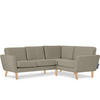 ECKSOFA-RECHTS TAGIO 3/4 Sitzer, Beige - Beige/Braun, Buchenholz/Textil (220/181cm) - KONSIMO®