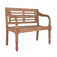 GARTENBANK Tomas Hellbraun 2-Sitzer Terrassenbank - Hellbraun, Holz (100/87/52cm) - DELUKE