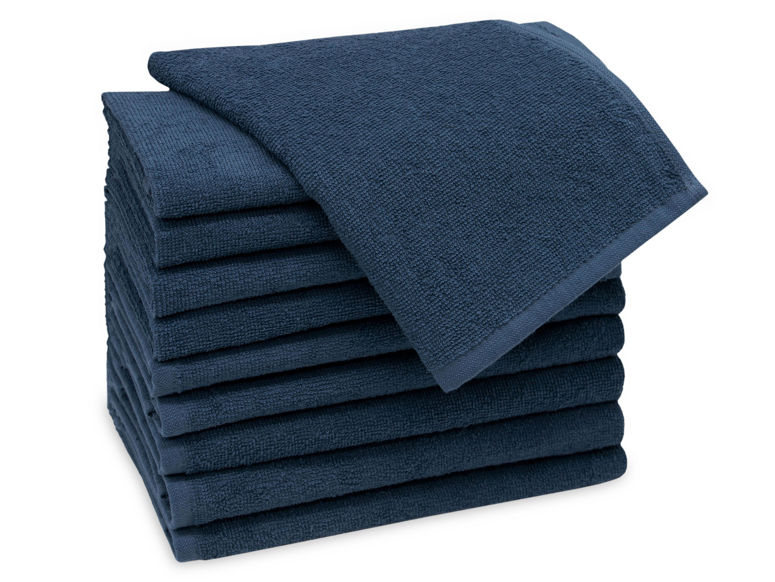 GÄSTETÜCHER, 10er-Set, 30x50 cm, 100% Baumwolle, Blau - Dunkelblau, Textil (30/50cm) - Zollner