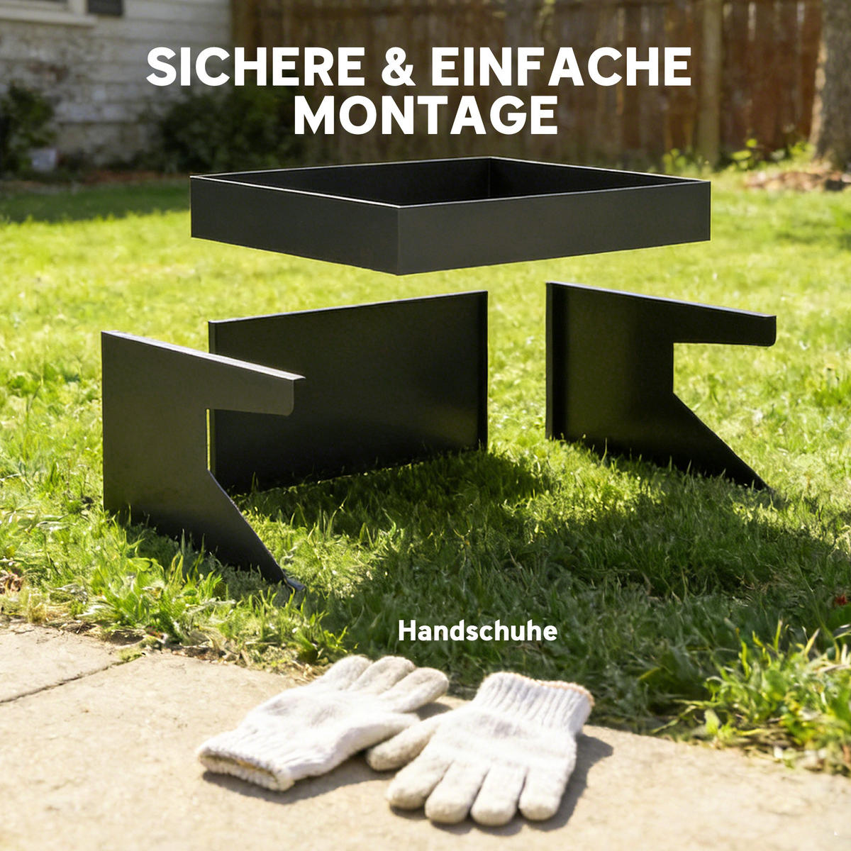 MÄHROBOTER-GARAGE Galvanisierter-Stahl Schwarz - Schwarz, Metall (70/46/75cm) - Outsunny