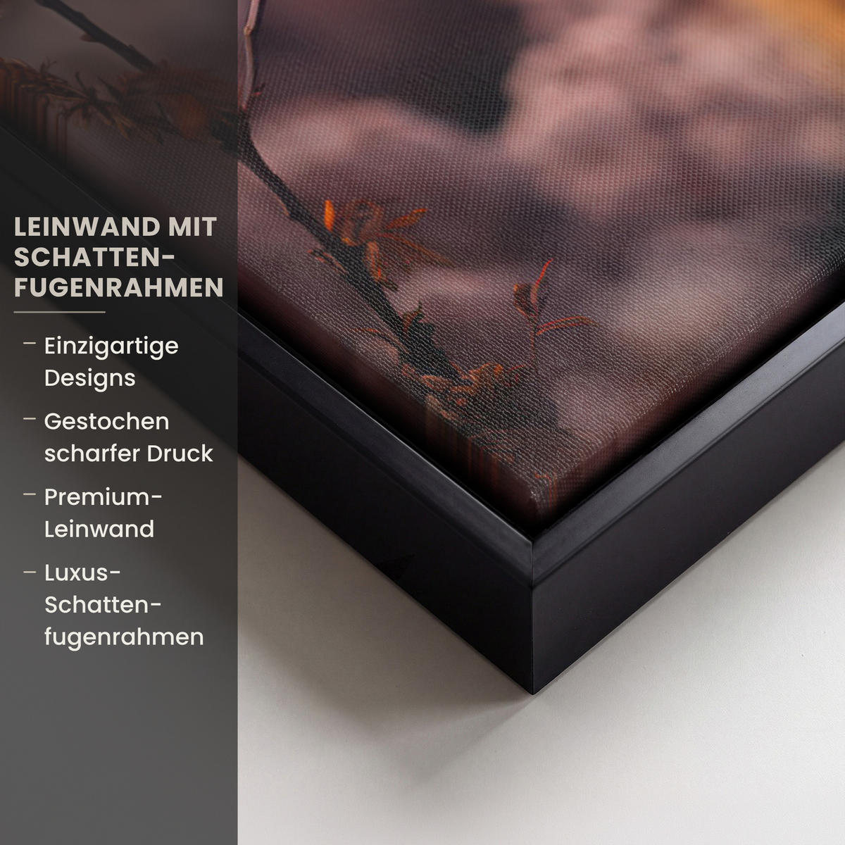 LEINWAND Bilder mit Rahmen - Schottischer Hochländer - Frühling - Hochland - 70x50 - Hellrosa, Textil (70/50cm) - MuchoWow