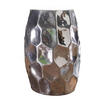 BEISTELLTISCH Aluminium Hammerschlag Pflegeleicht ENNS, Silber 30x30x47 cm - Silberfarben, Metall (30/30/47cm) - KADIMA DESIGN