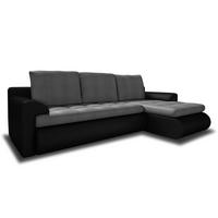 ECKSOFA Santi, Seite: Rechts - Schwarz/Grau, Holz/Textil (226/152cm) - Sofnet