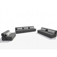 GARTENMÖBEL Set BALI - 6 Personen - Wetterfeste Balkonmöbel & Lounge Sofa Außen - Moderne Outdoor Couch für Garten - Patio & Terrasse - Dunkelgrau - Dunkelgrau, Kunststoff - Trada