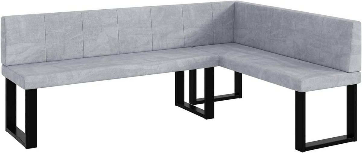 ECKBANK PETER_U - Hellgrau, Textil (142/196cm) - Meblini