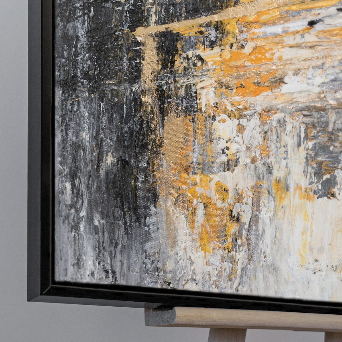 GEMÄLDE Nächtliche Stadt Schattenfugenrahmen Schwarz 70x50 cm - Schwarz, Holz (70/50cm) - YS-art gallery