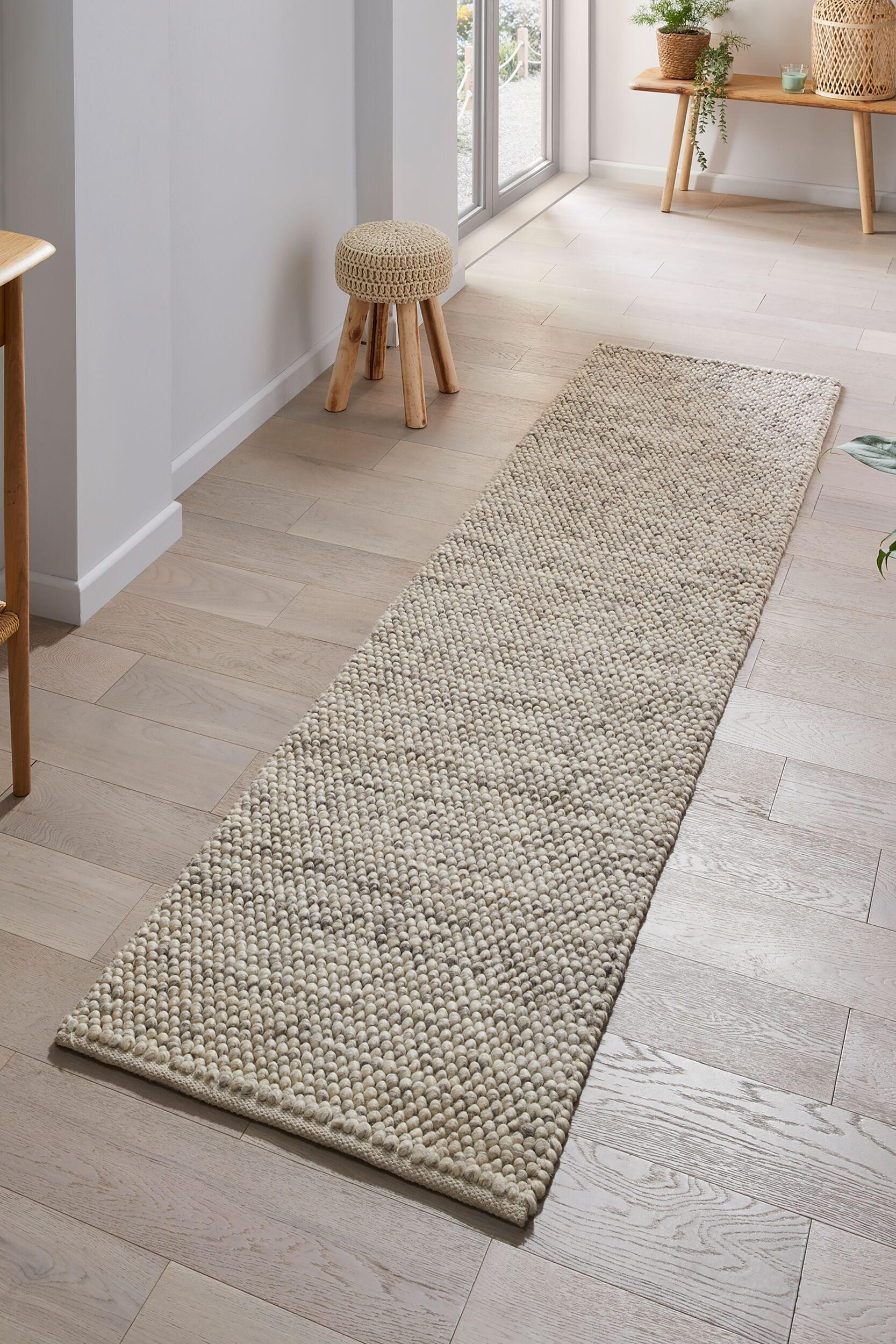 TEPPICH Uni-Design, hochdicht MEDWAY, Beige 60x230 cm - Beige, Textil (60/230cm) - KADIMA DESIGN