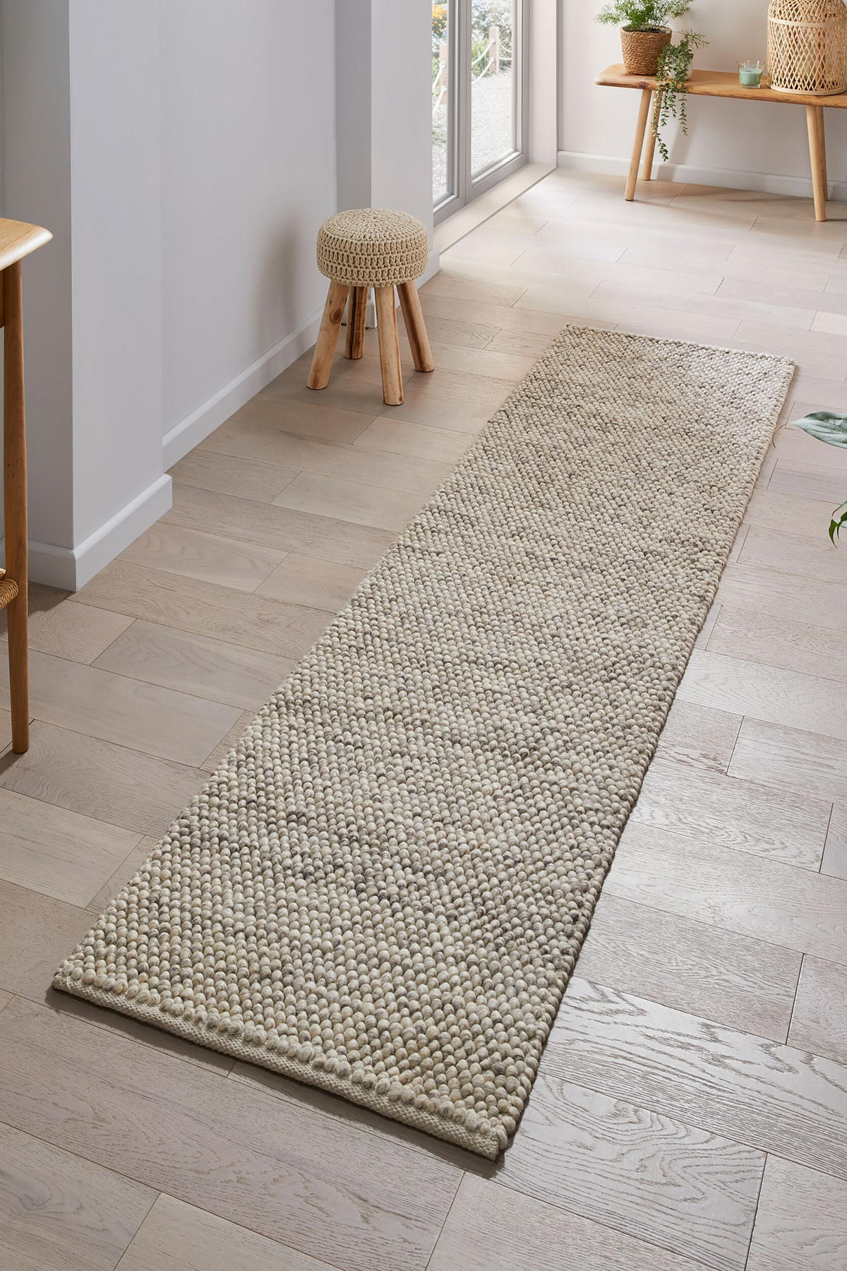 TEPPICH Uni-Design, hochdicht MEDWAY, Beige 60x230 cm - Beige, Textil (60/230cm) - KADIMA DESIGN