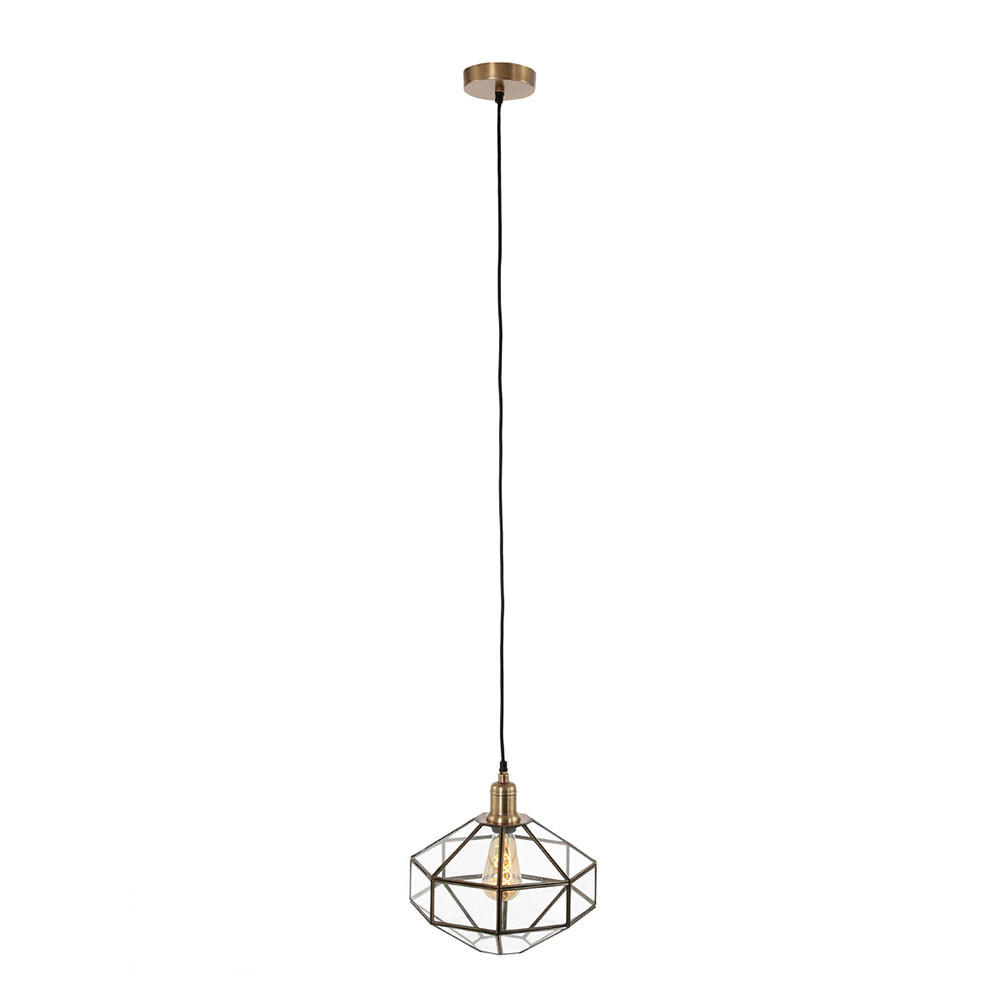 LED PENDELLEUCHTE Metall Bronze - Bronzefarben, Glas (30/30/145cm)