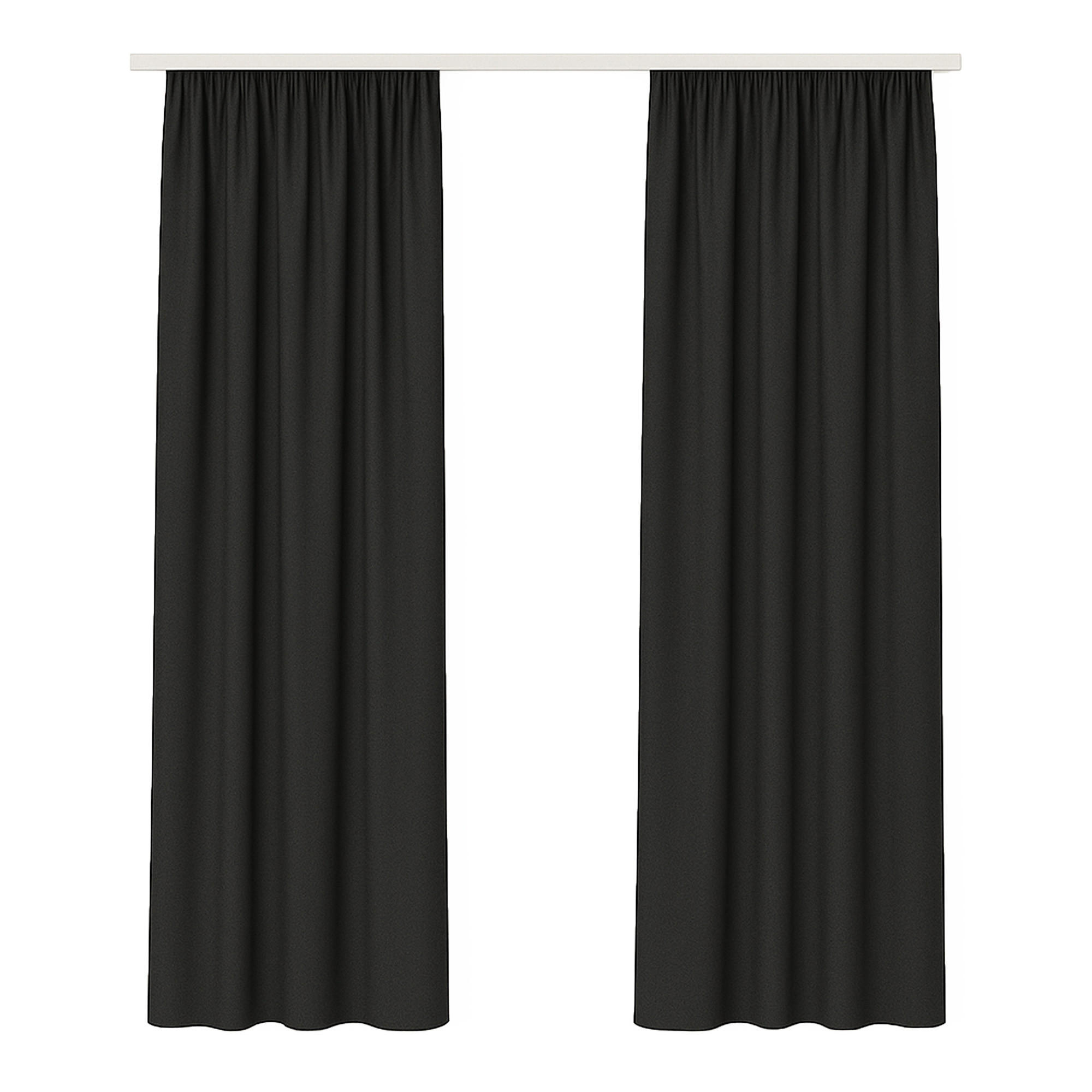 GARDINE Universalband "blickdicht" 2er Pack Schwarz 140x175 cm - Schwarz, Textil (140/175cm) - Bestlivings