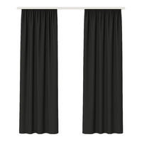 GARDINE Universalband "blickdicht" 2er Pack Schwarz 140x145 cm - Schwarz, Textil (140/145cm) - Bestlivings