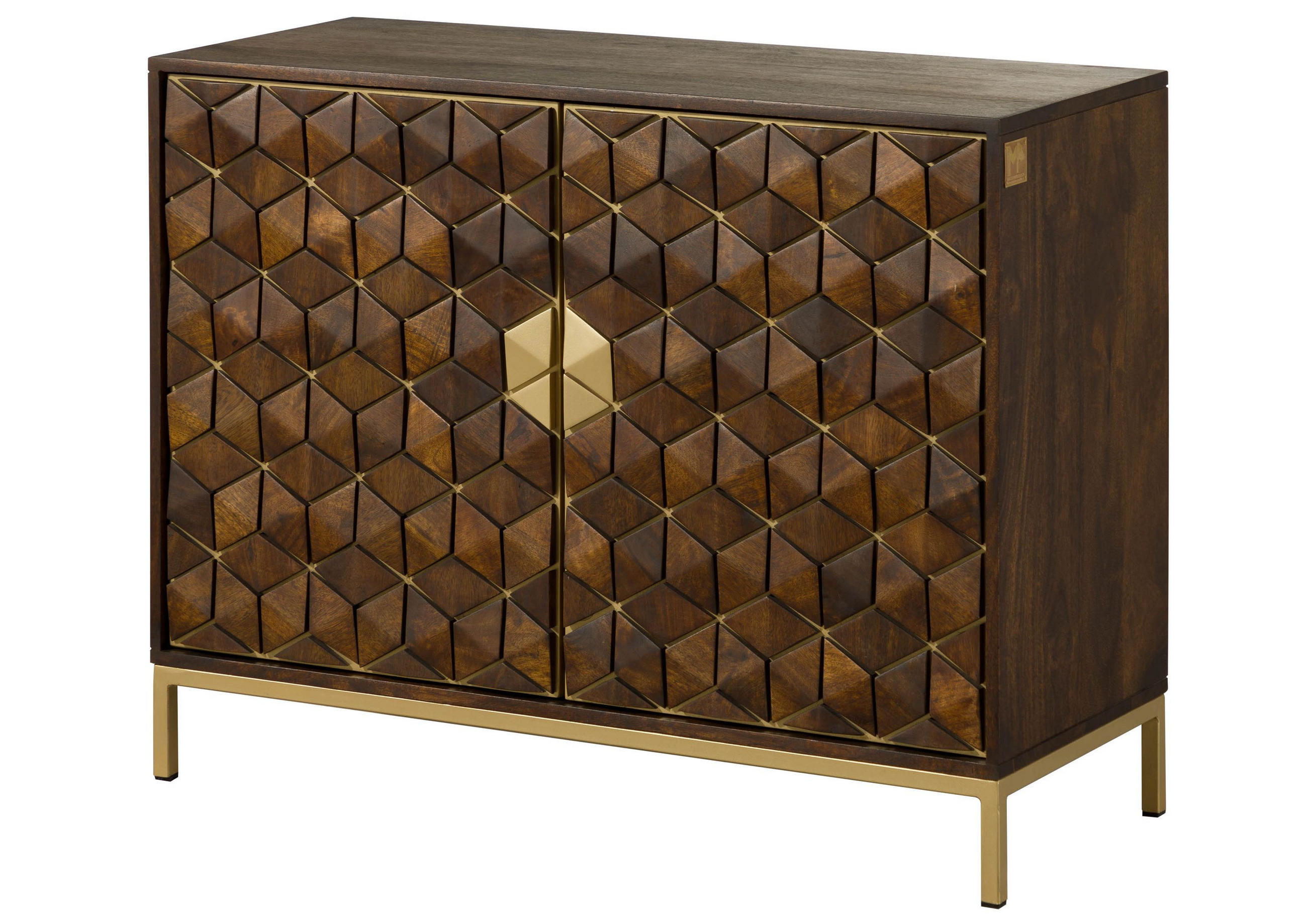Massivmoebel24 Sideboard Braun 98x77x40 cm