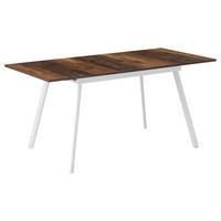 ESSTISCH OSKAR 120-160/80/76 cm Texas-Eiche - Weiß/Braun, Holzwerkstoff/Metall (80/120/76cm) - B&D Home