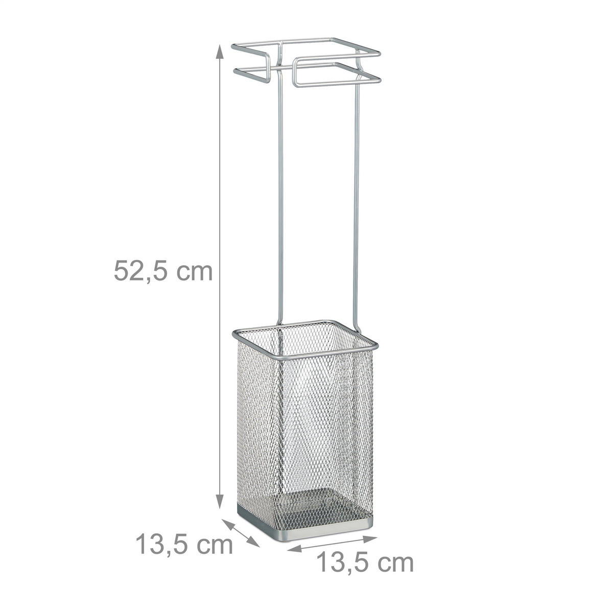 REGENSCHIRMSTÄNDER - Silberfarben, Metall (13.5/52.5/13.5cm) - Relaxdays