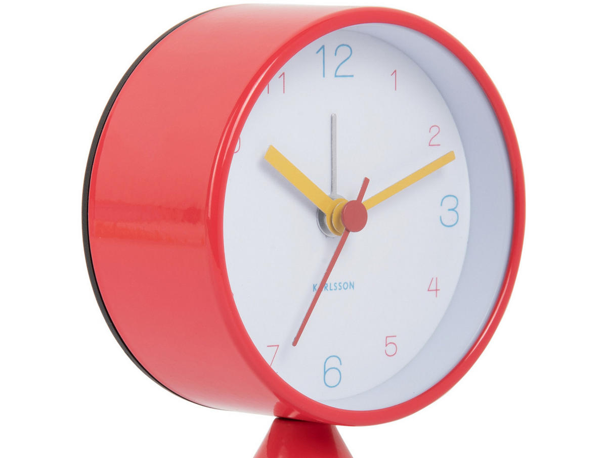 WECKER Funky Vibes 4/7/13 cm - Rot, Metall (7/13/4cm) - Karlsson