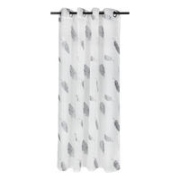 ÖSENVORHANG FEDERN - Silberfarben, Textil (140/0.5/160cm) - WohnDirect