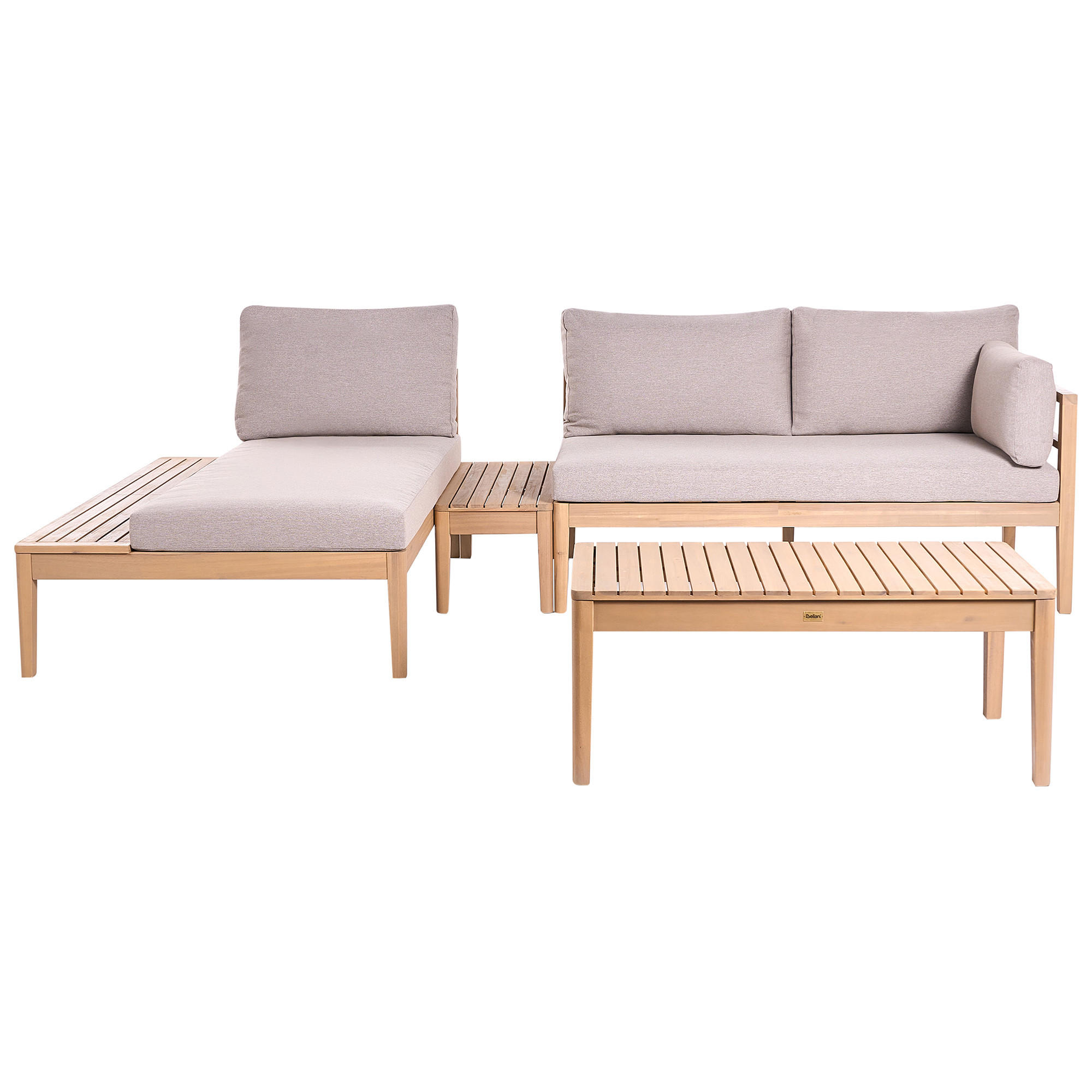 Beliani Lounge-Set Hellbraun, Braun, Beige