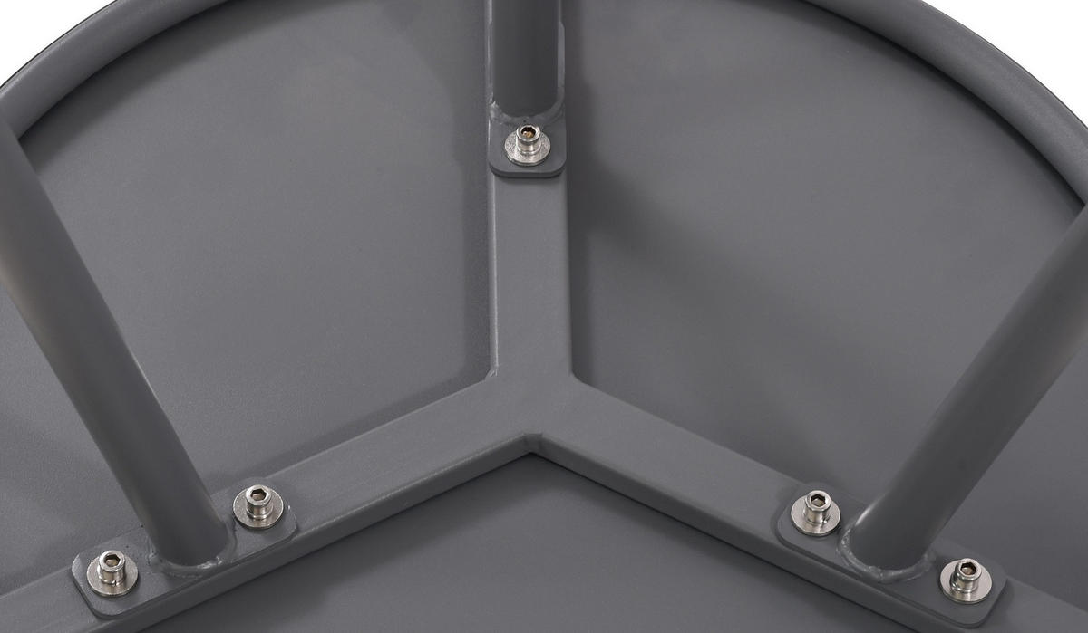COUCHTISCH rund 50 cm Kunststoff dunkelgrau - Dunkelgrau, Kunststoff/Metall (50/50/40cm) - CLP