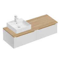 WASCHTISCH 120cm Livia Weiß - Weiß, Holzwerkstoff (120/32.5/46cm) - Petits-meubles