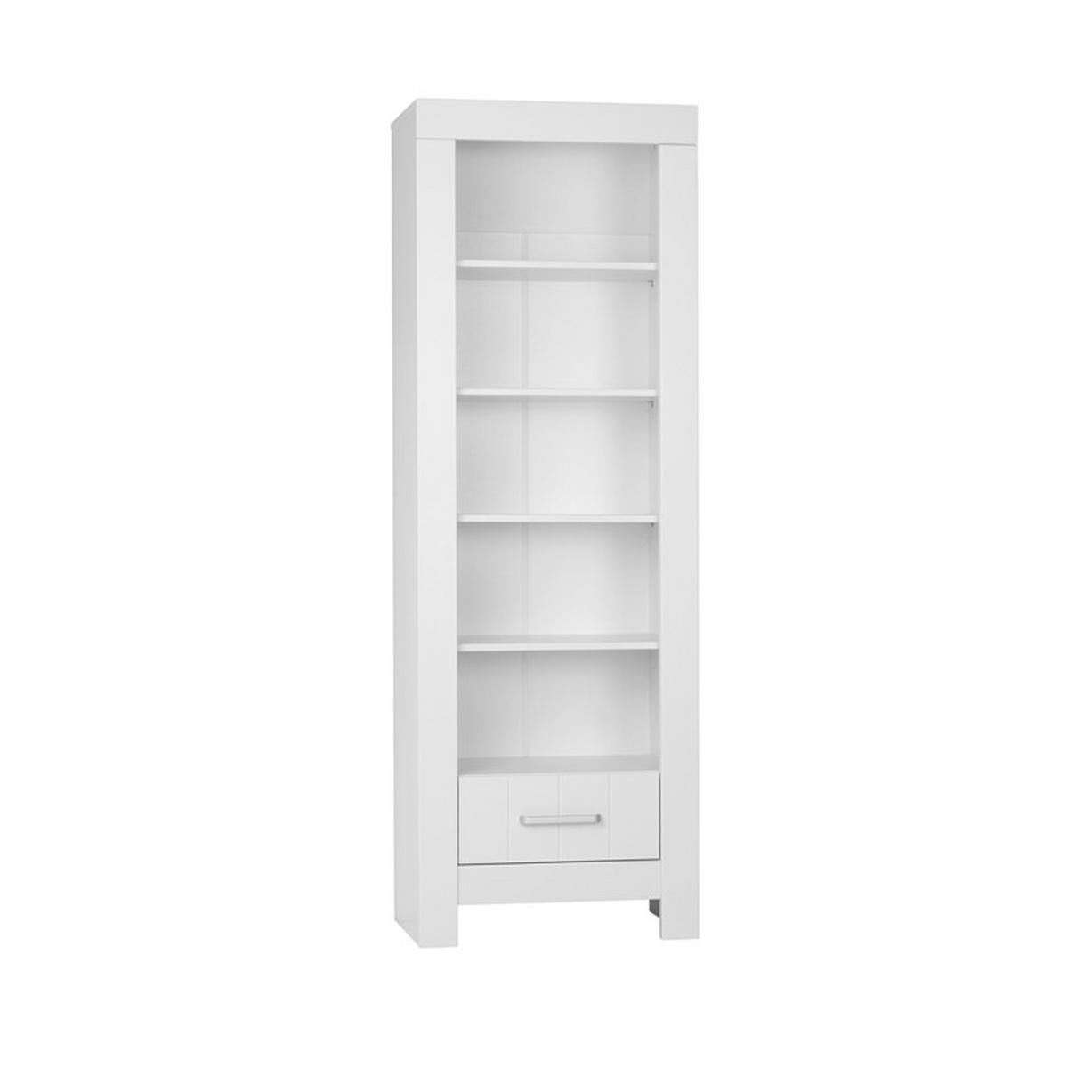 KNIHOVNA bílá - bílá, kompozitní dřevo (69.8/204.8/45cm) - Petits-meubles