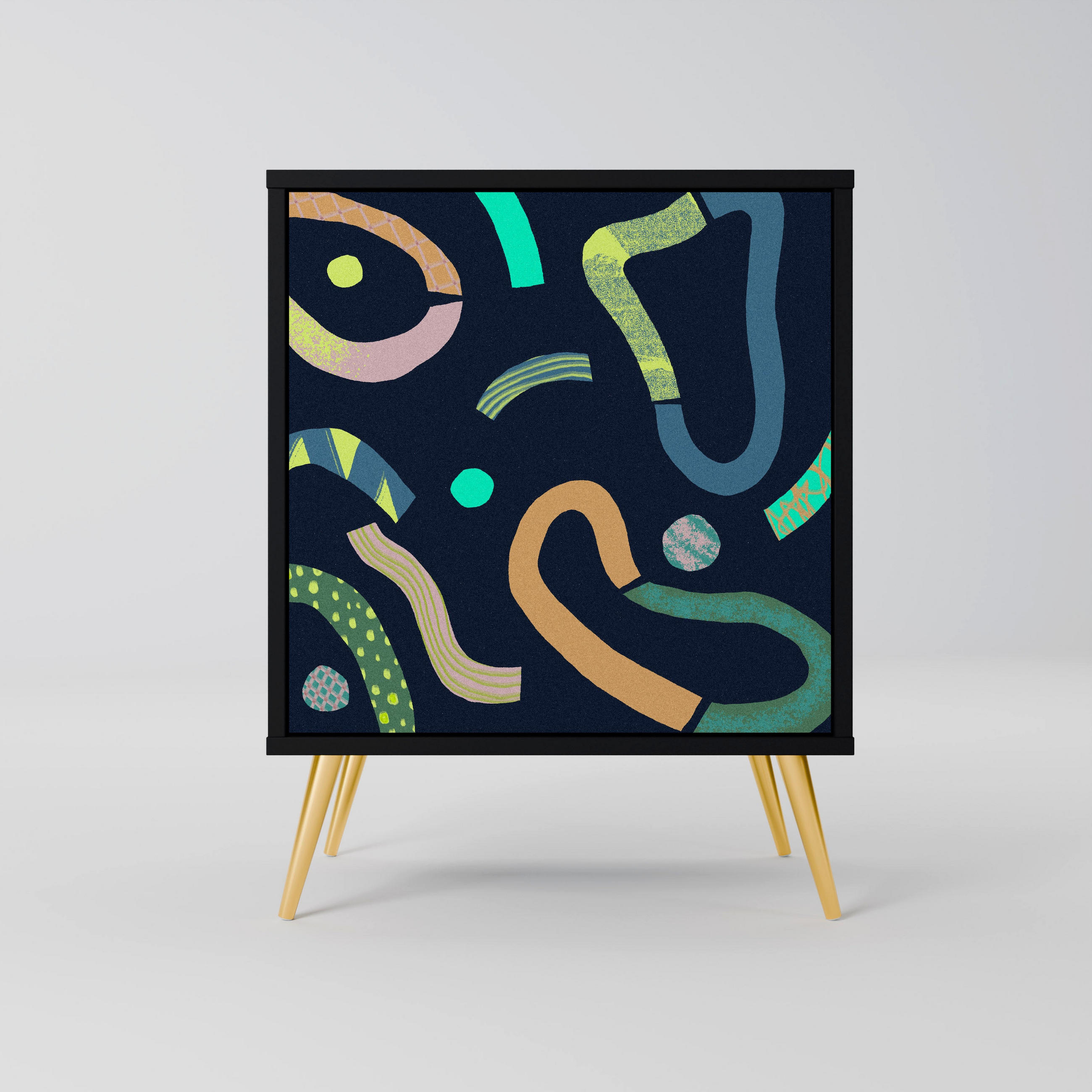 SpaceRebels Sideboard Schwarz 57.5x75.5x42 cm