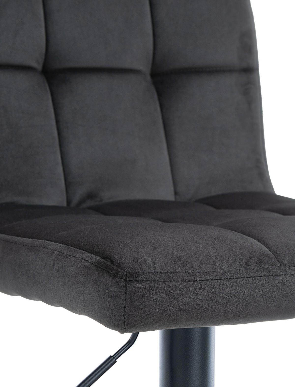 BARHOCKER Samt schwarz - Schwarz, Textil/Metall (46/94/47cm) - CLP