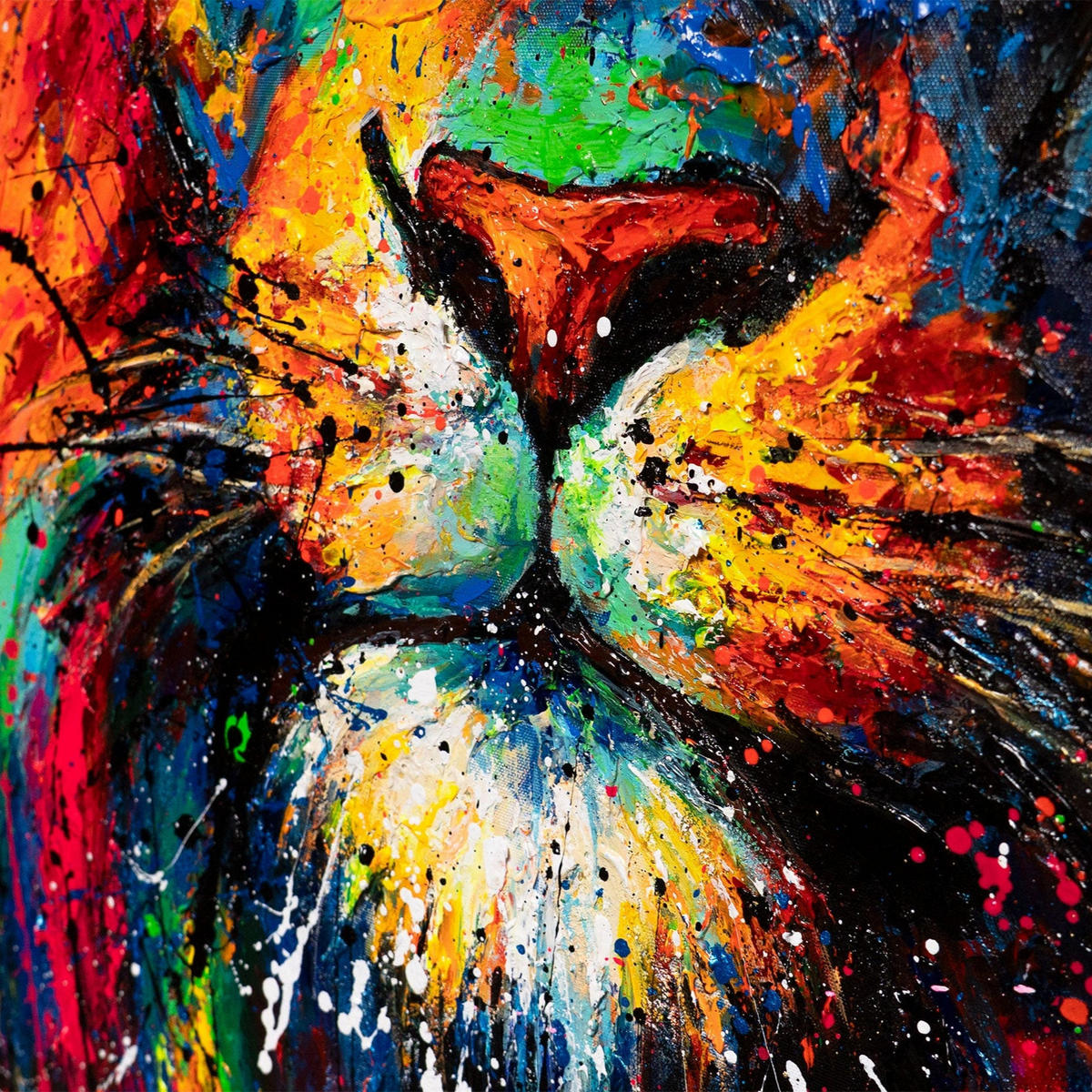 GEMÄLDE König der Farben Schattenfugenrahmen Weiß 120x80 cm - Weiß, Holz (120/80cm) - YS-art gallery