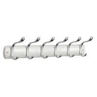 GARDEROBENHAKENLEISTE 6 Haken gebürstetes Holz - Weiß, Metall (7.4/9.4/50.3cm) - Calicosy