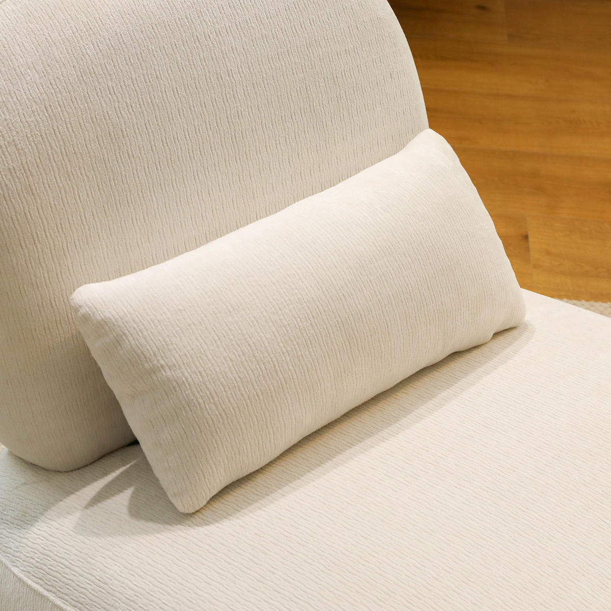 SESSEL Relaxsessel,ohne Armlehnen,Massivholzrahmen,Samtstoff, Weiß - Weiß, Holz (72.2/69.9/86.9cm) - LVHOM