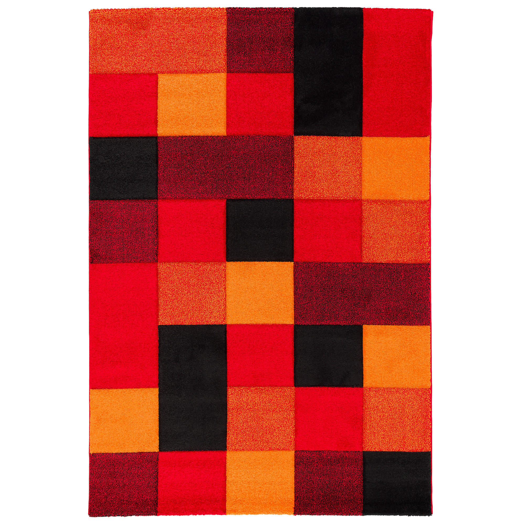 DESIGNER TEPPICH BRILLIANT KARO - Rot/Orange, Textil (160/230cm) - Pergamon