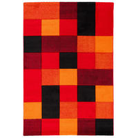 DESIGNER TEPPICH BRILLIANT KARO - Rot/Orange, Textil (160/230cm) - Pergamon
