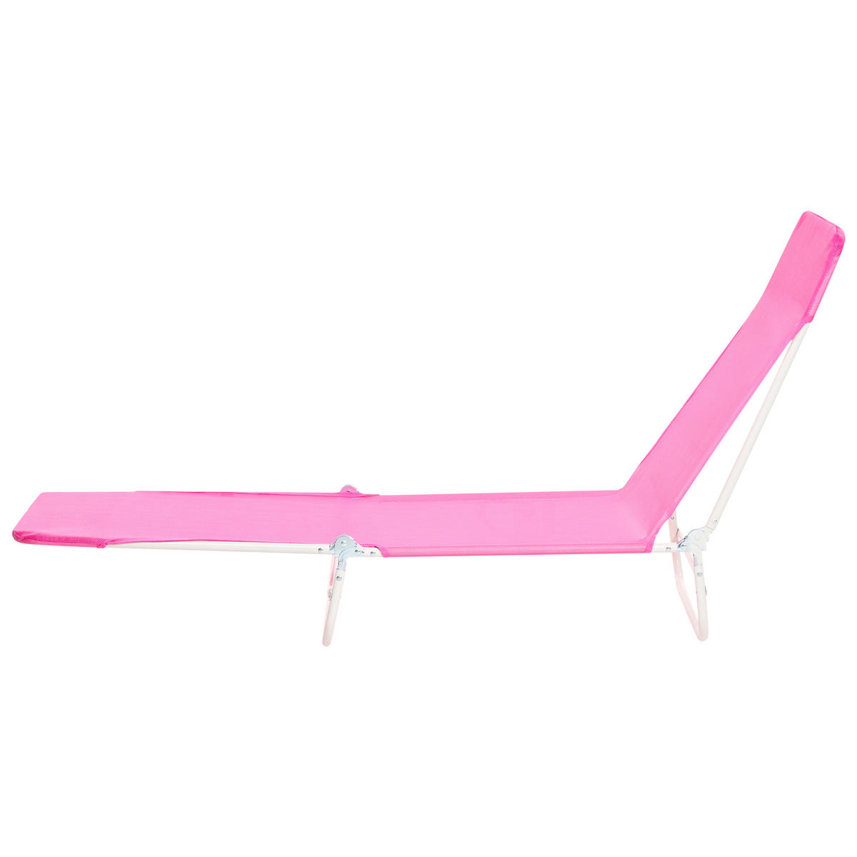 SONNENLIEGE Rosa Kastoria - Pink/Weiß, Textil (52/20/185cm) - Beliani