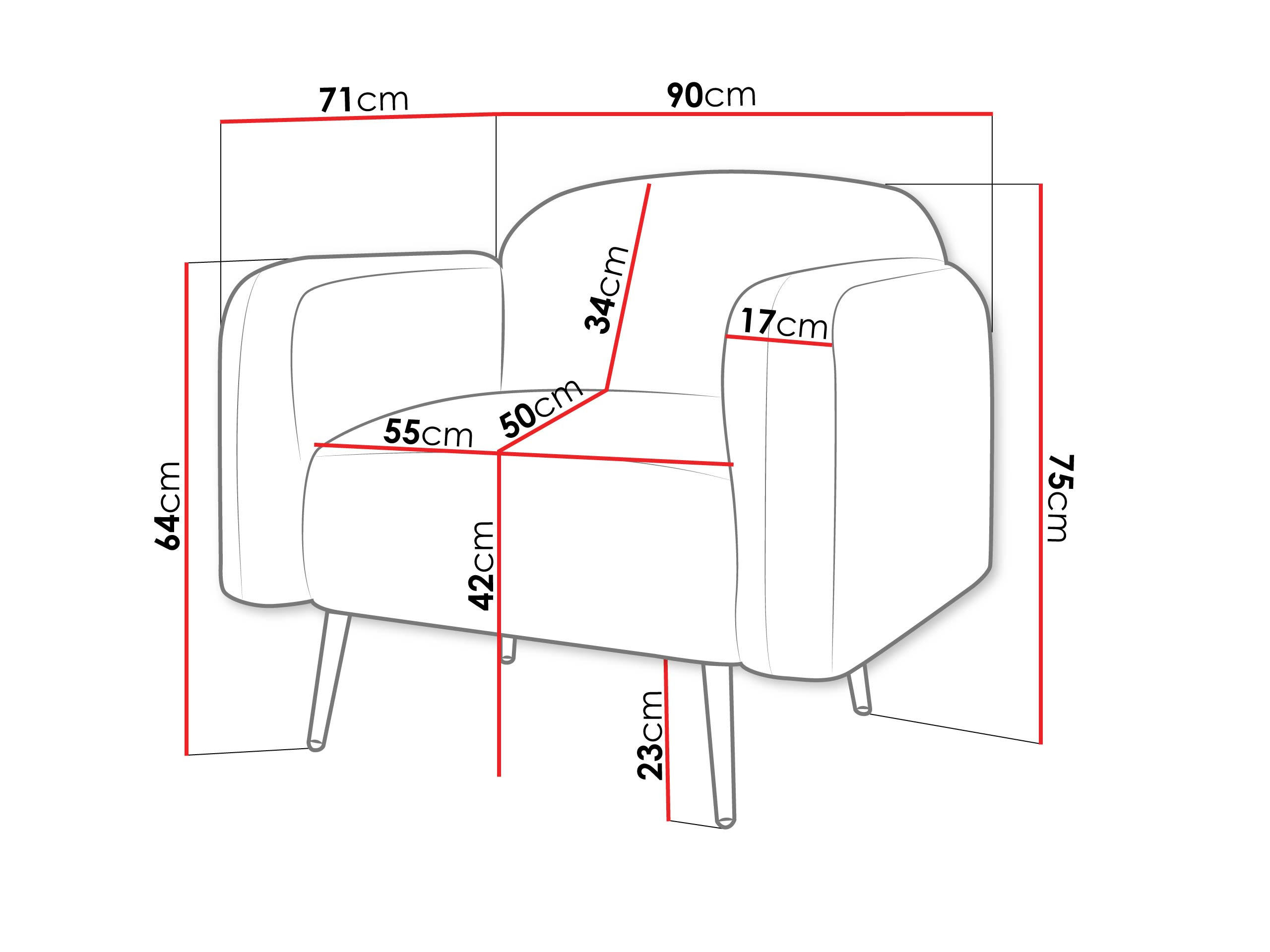 Thumbnail - Mirjan24 Sessel, Grau, Textil, 1-Sitzer, Rechteckig, 90x75x71 cm, Wohnzimmer, Sessel, Polstersessel