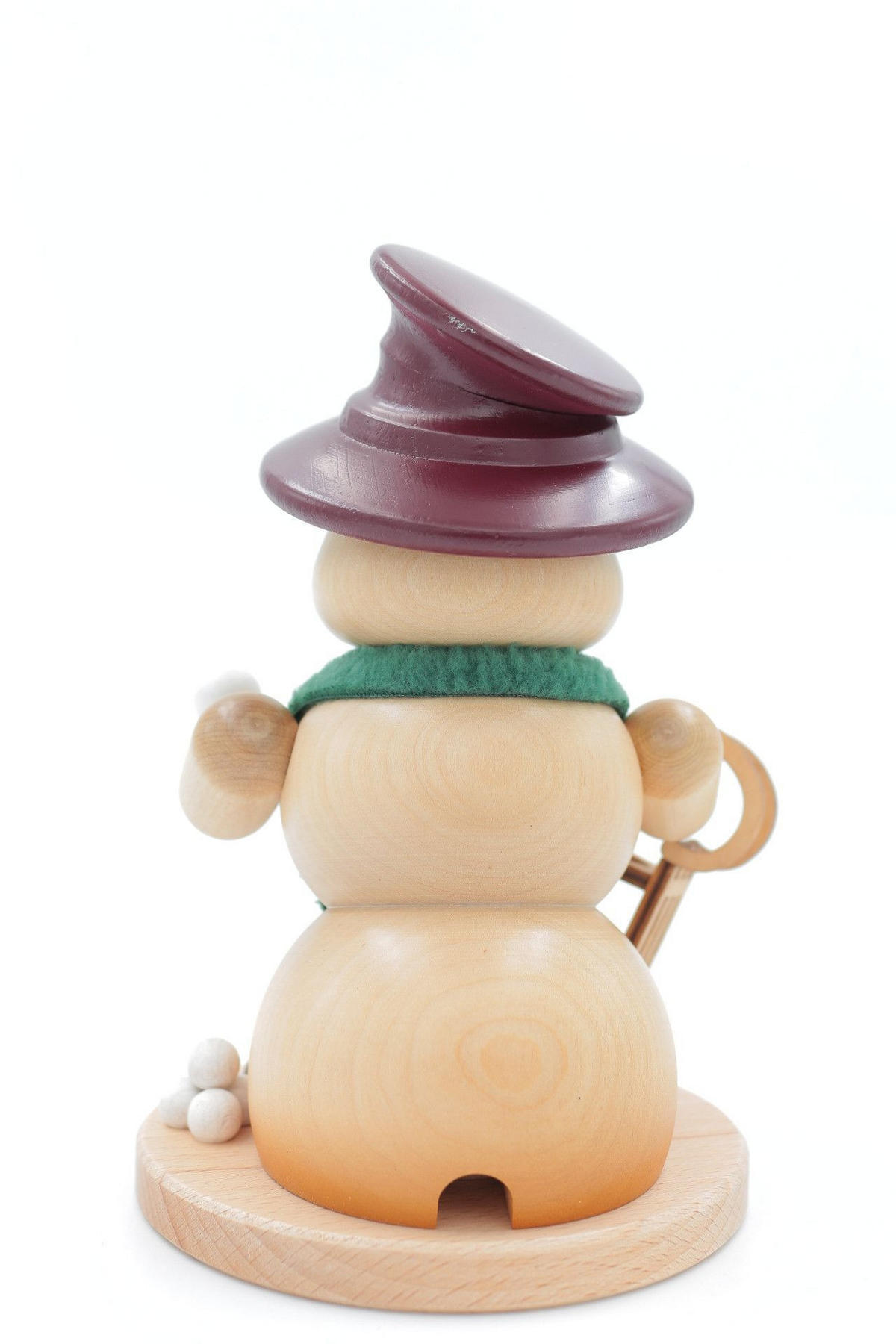 RAUCHFIGUR Schneemann Natur Schlittenfahrer 19 cm - Multicolor, Holz (15/19/0.1cm)