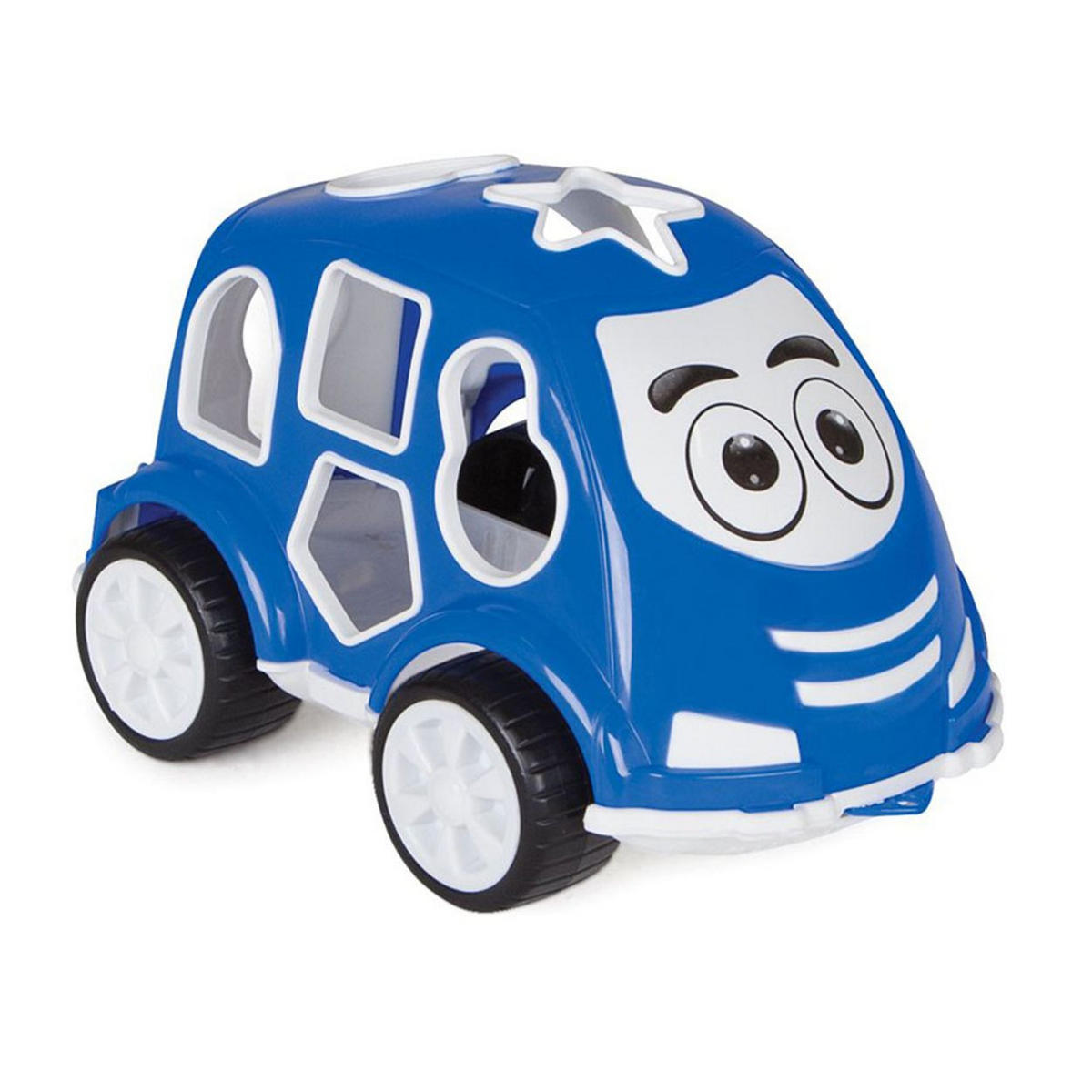 SORTIERSPIEL Steckspiel Auto 03187 blau verschiedene Formen und Farben, Fahrzeugform, ab 1 Jahr, Steckbox - Blau, Kunststoff (12/21/13cm) - Pilsan