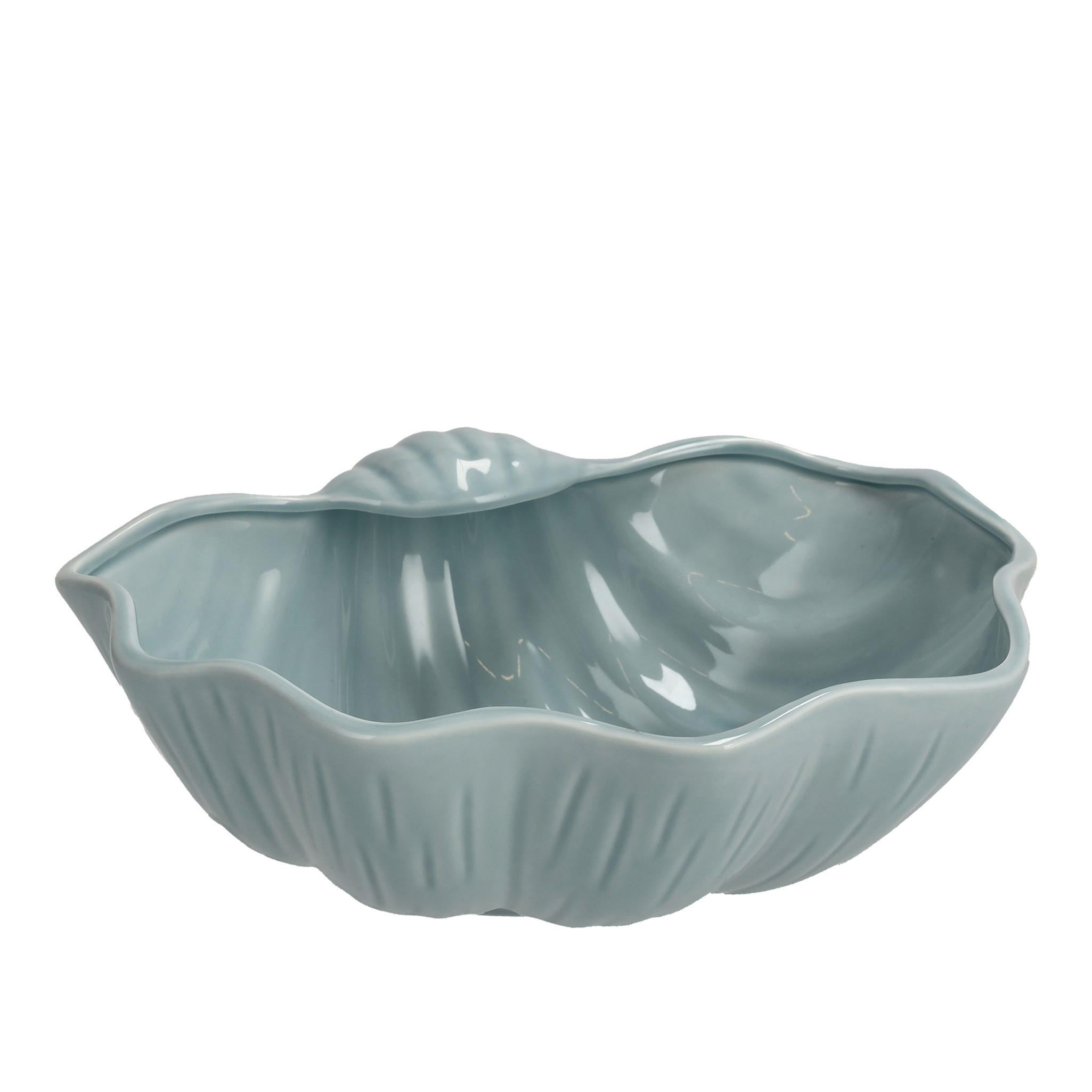 SERVIERSCHÜSSEL Musle - Hellblau, Keramik (18.7/8.5/22cm) - home&you