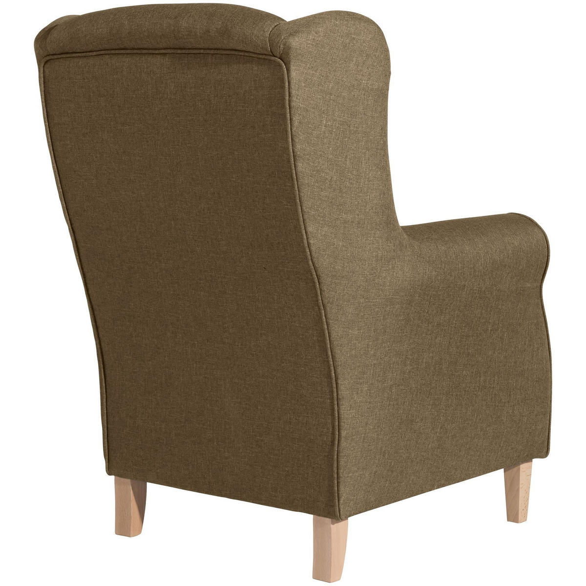 OHRENSESSEL Karlen Bezug Flachgewebe Buche natur / sand - Sandfarben/Buchefarben, Kunststoff (86/103/77cm) - 58aufmkessel
