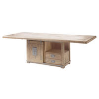 ESSTISCH Mango 200x100x76 whitewash lackiert RAILWAY #398 - Beige, Holz (200/100/76cm) - Massivmoebel24