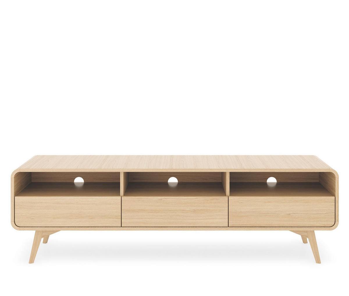 TV-SCHRANK Velion Vincenza Eiche, mit Schubladen - Eichefarben, Holzwerkstoff (180/53/39cm) - Bettso