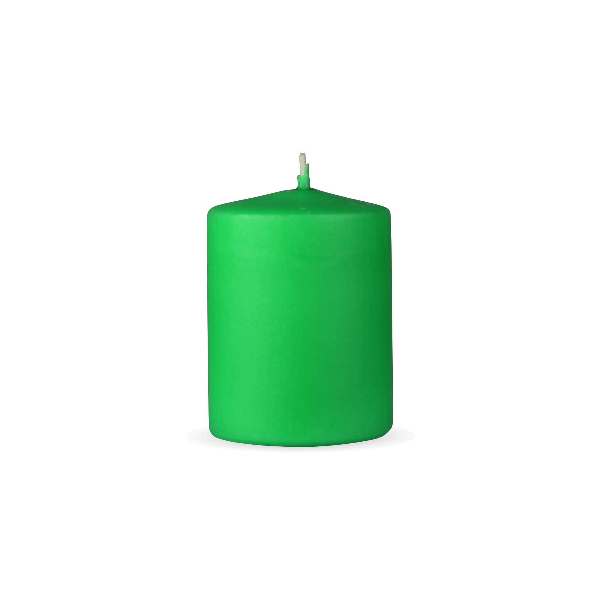 STUMPENKERZEN "Hellgrün", Größe Ø7cm x Höhe: 8 cm - Hellgrün, Naturmaterialien (7/8cm) - HS Candle