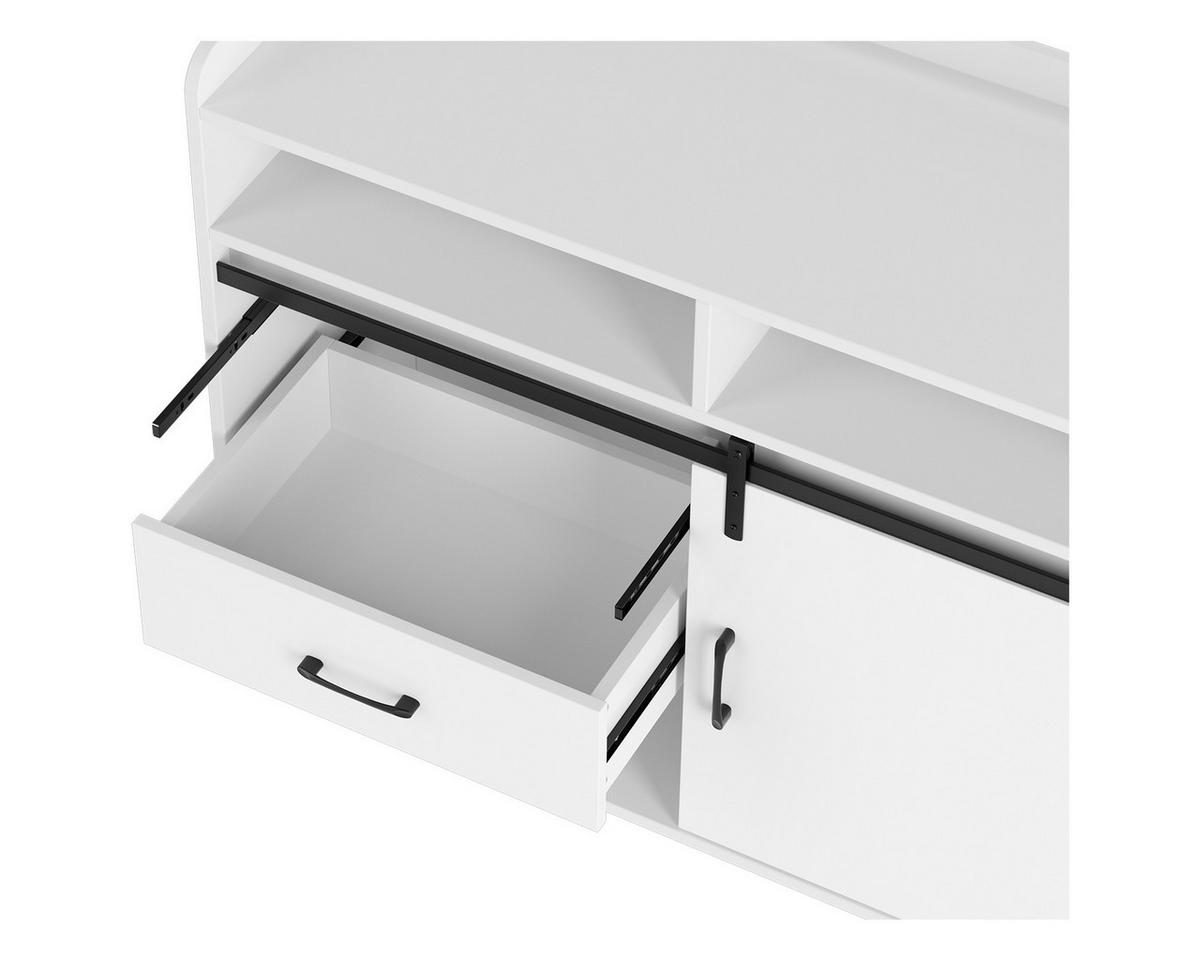 SIDEBOARD in 107/80/40cm - Weiß, Holzwerkstoff/Metall (107/80/40cm) - HOMAVO