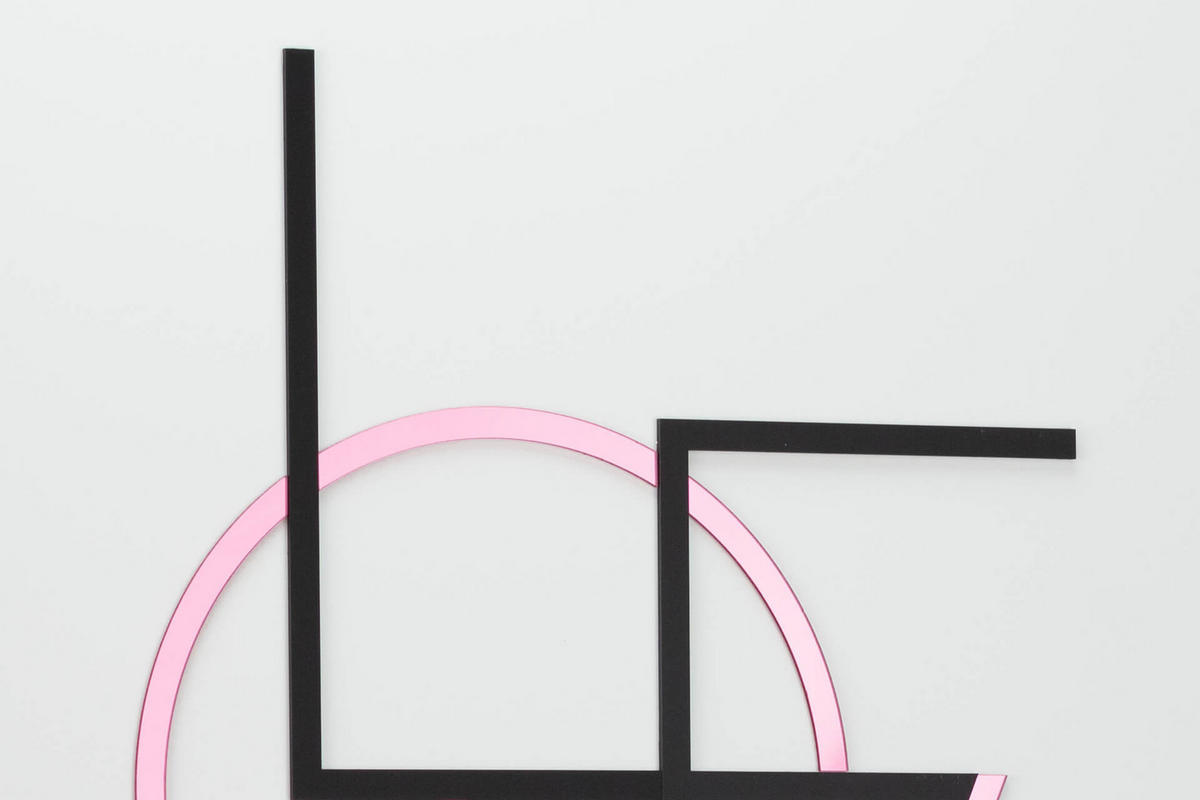 WANDBILD Rosa 50/70 cm - Pink/Schwarz, Glas (1.85/70cm) - KUNSTLOFT